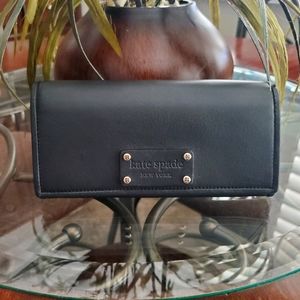 Kate Spade ♠️ Matte Black Leather Coin Wallet